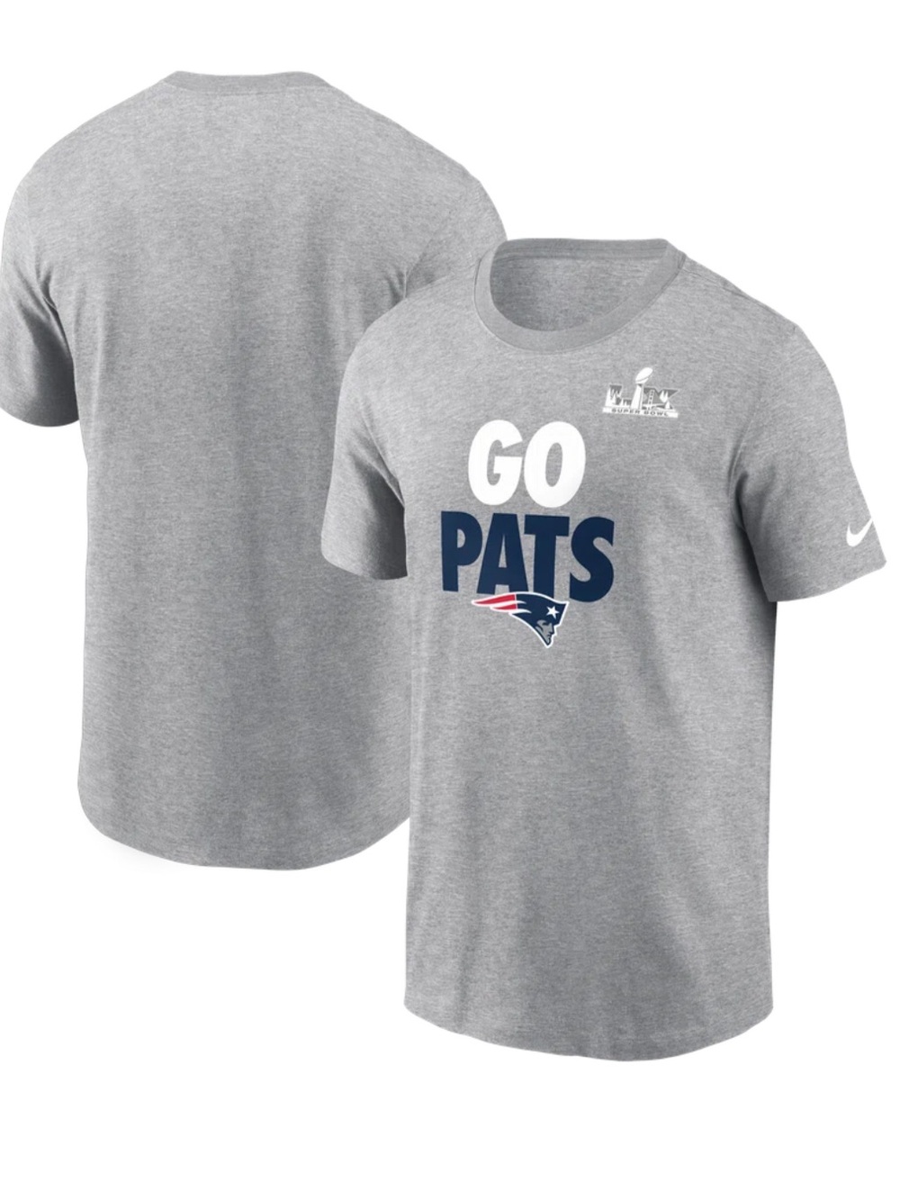 Nike Gray New England Patriots Super Bowl LX Fast As Fast Gets T-Shirt XL NEW